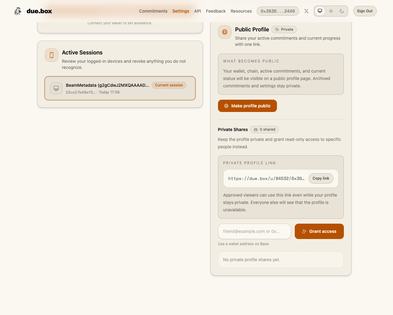 Keep your profile private or open it up later