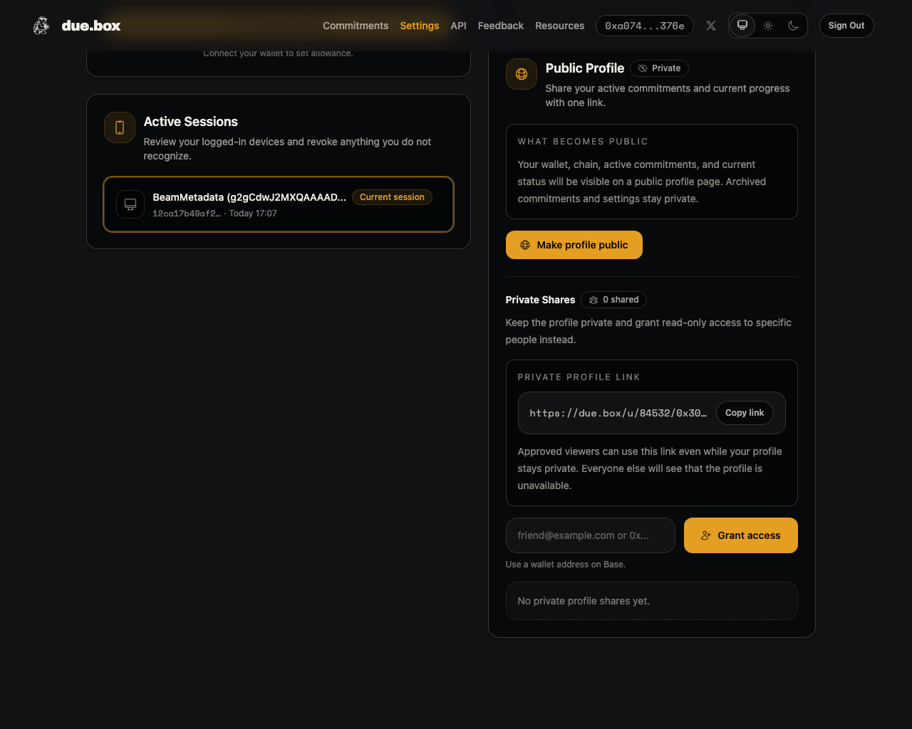 Keep your profile private or open it up later